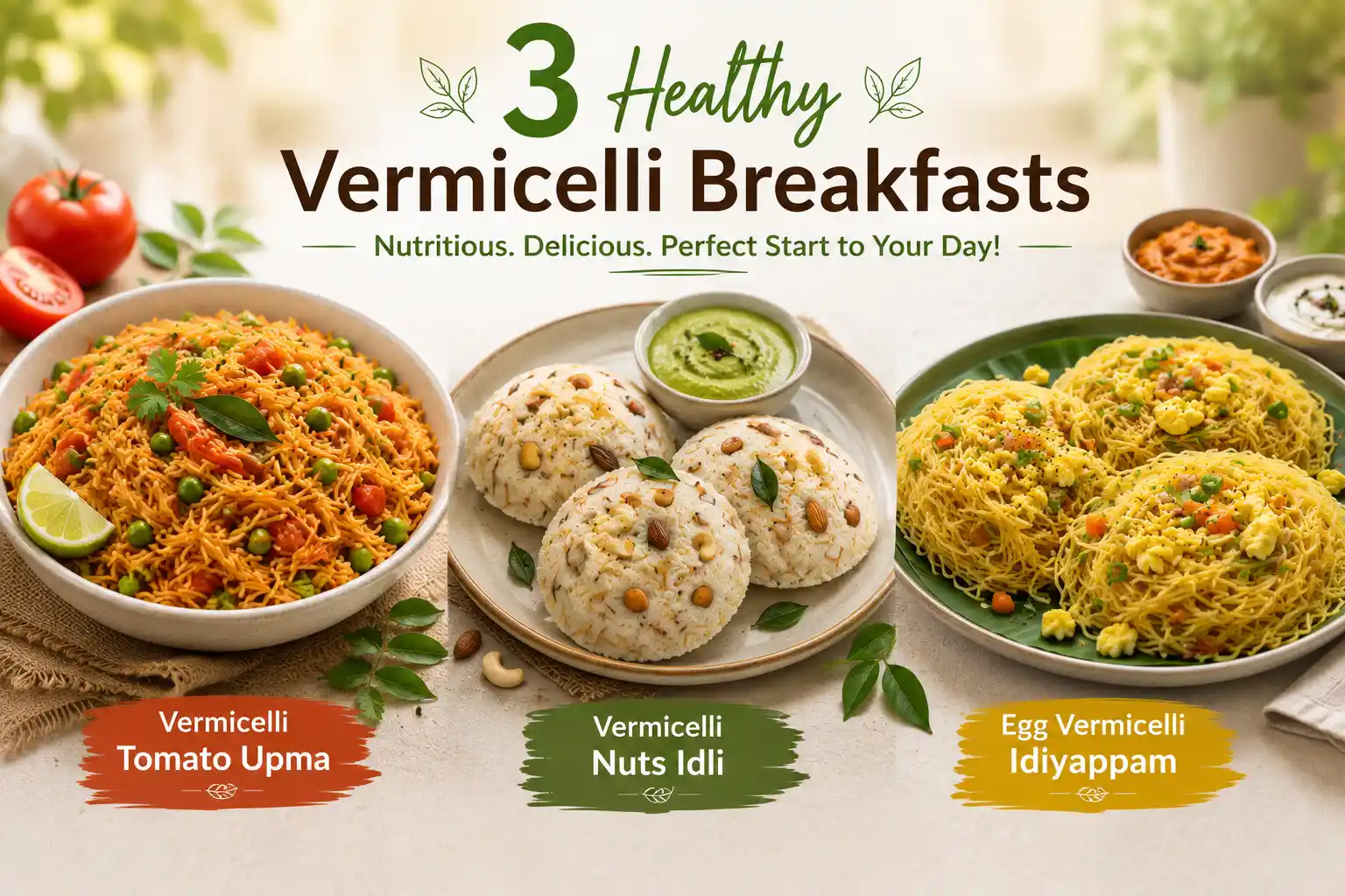 3 Healthy Vermicelli Breakfasts