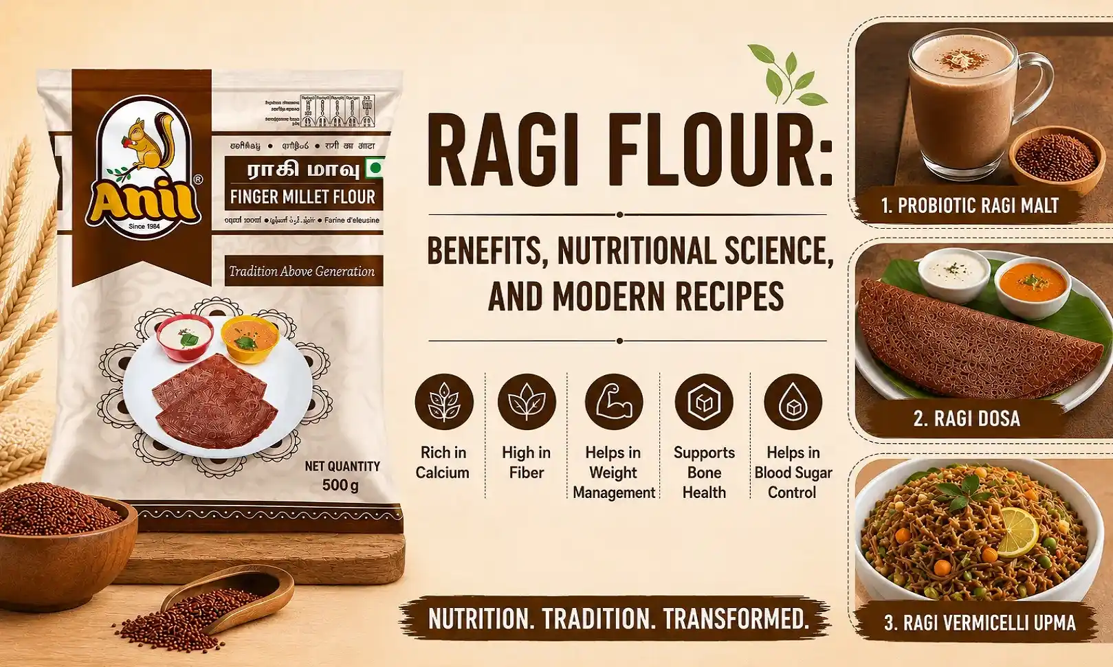 Ragi Flour: Benefits, Nutritional Science, and Modern Recipes