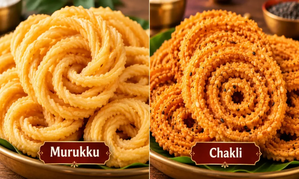 Comparison of murukku and chakli texture