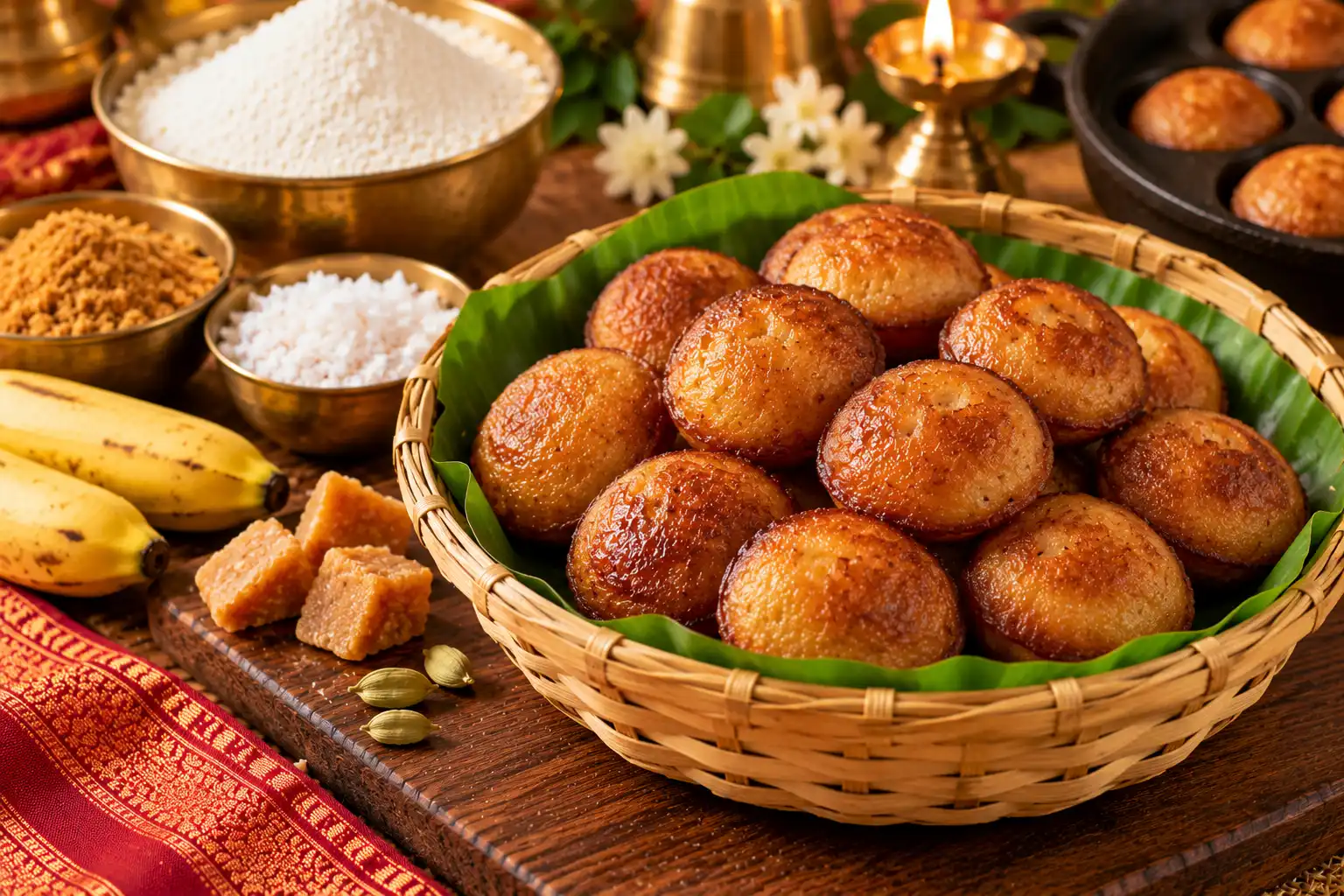 Jaggery Rice Flour Appam