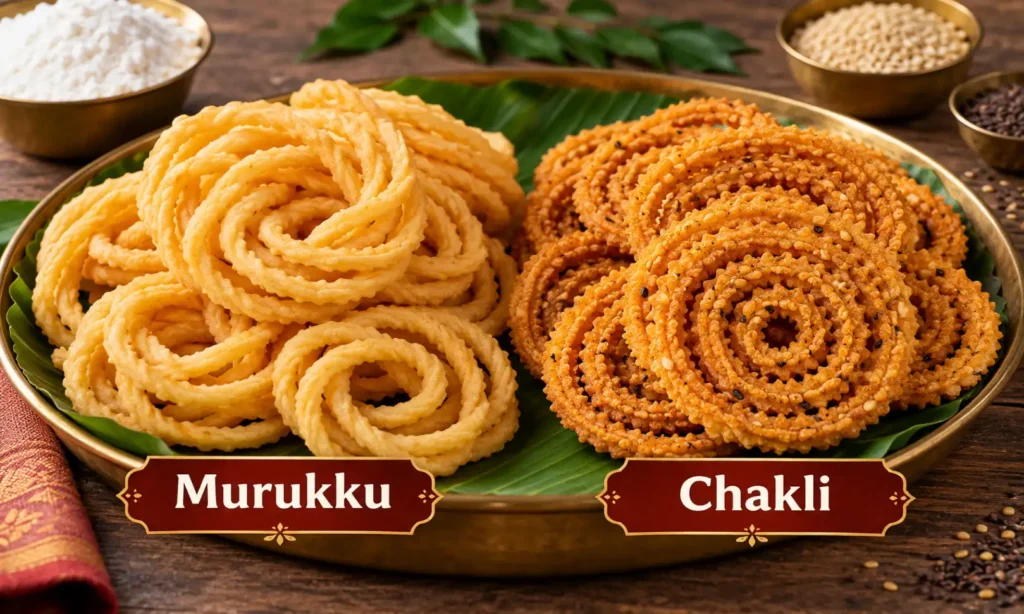 Murukku vs chakli – traditional Indian spiral snacks