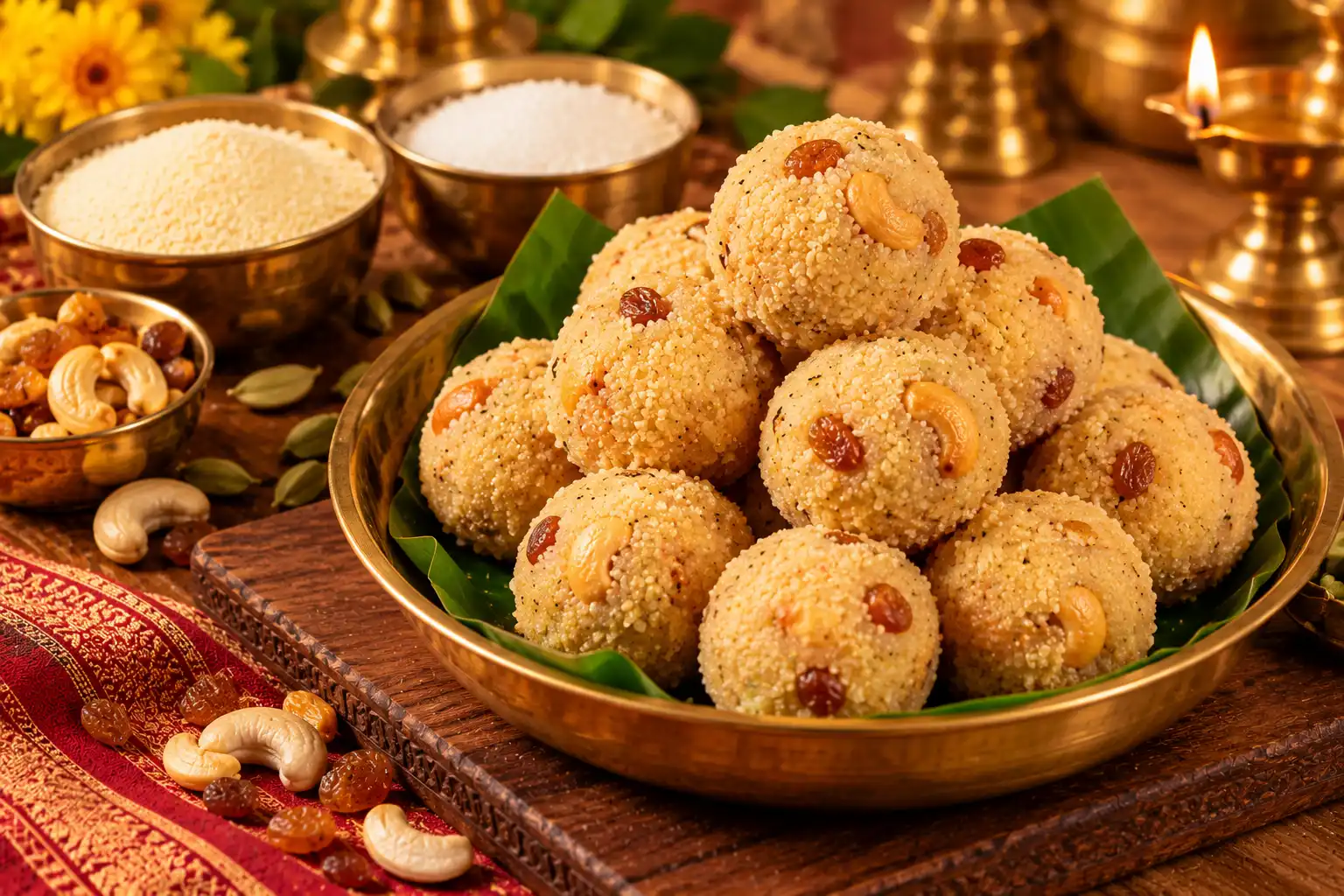 Soft and Aromatic Rava Laddu