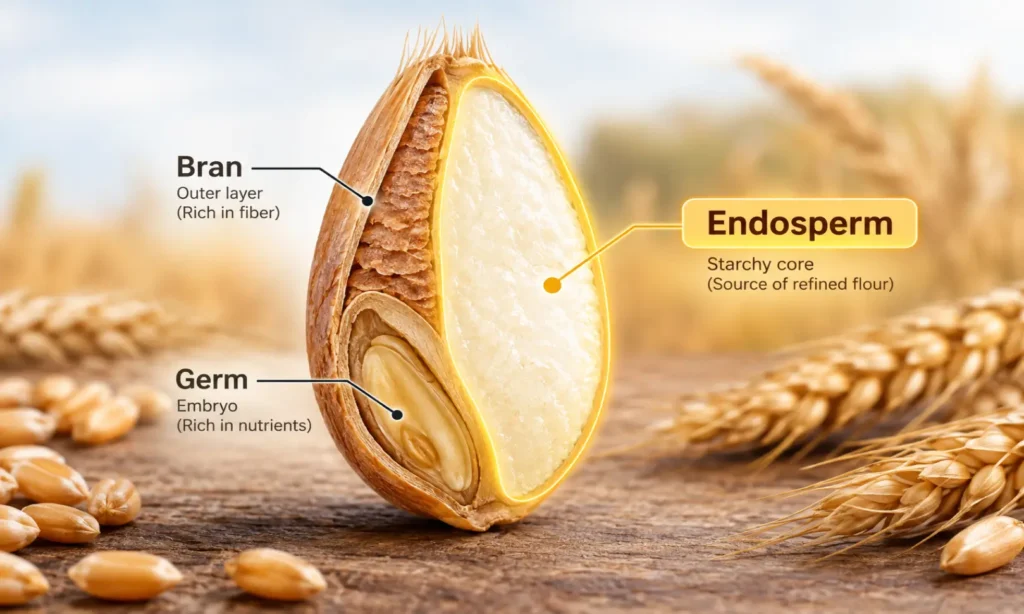 Wheat Kernel Anatomy Infographic